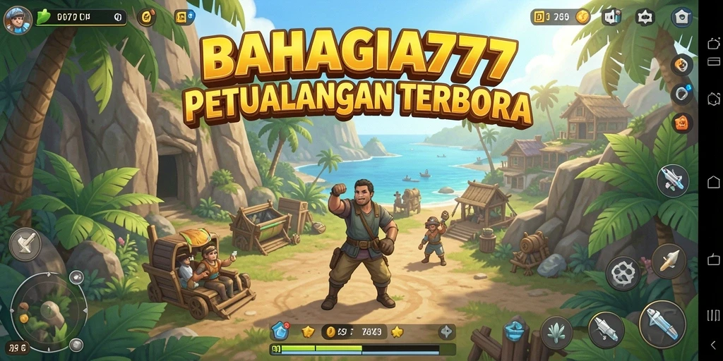 Tampilan gameplay BAHAGIA777 dengan dunia terbuka yang indah.