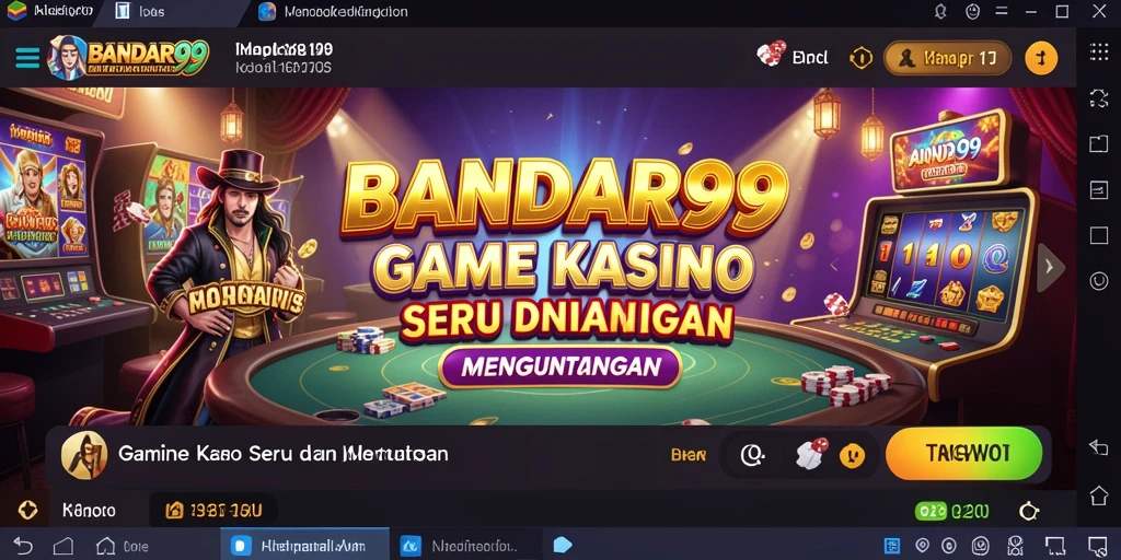 Tampilan gameplay Kasino yang menarik dan seru di BANDAR99.