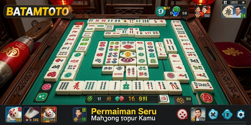 Tampilan gameplay menarik dari permainan Mahjong BATAMTOTO.