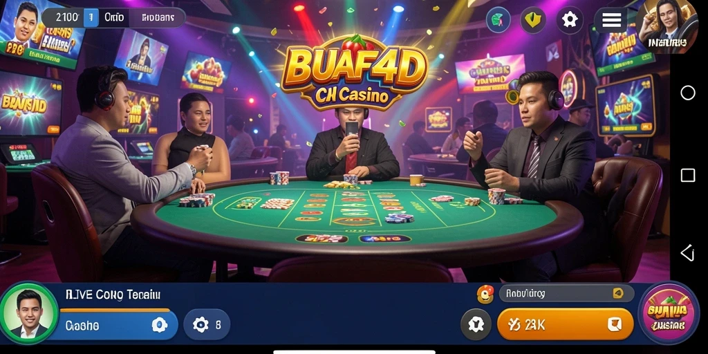 Tampilan gameplay menegangkan dengan dealer langsung di BUAH4D.