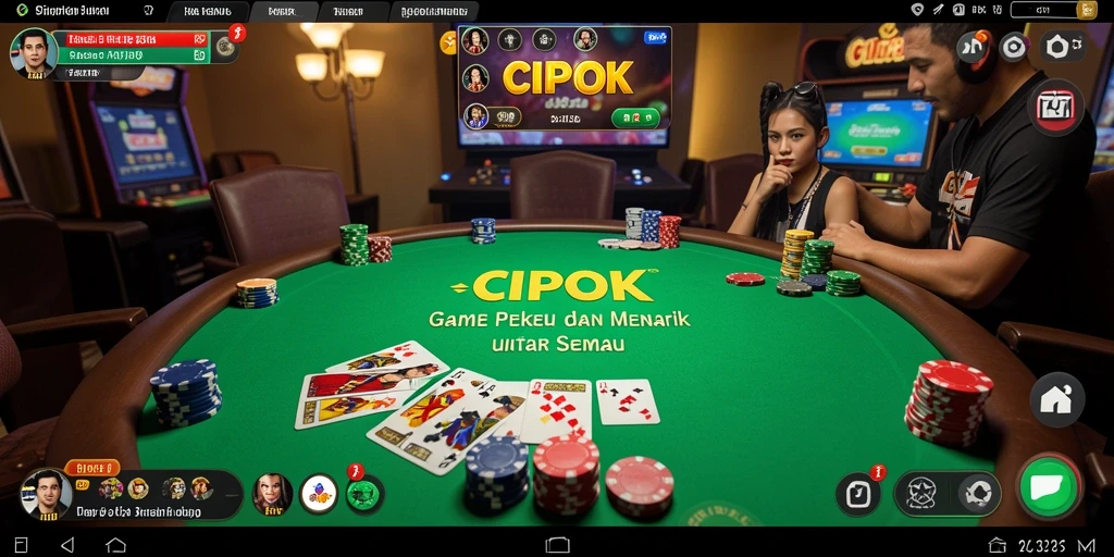 Screenshot gameplay poker yang menampilkan pemain saat beraksi.