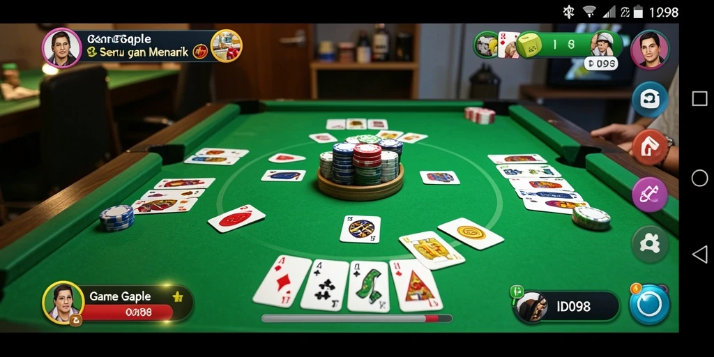 Screenshot menampilkan gameplay seru Gaple di ID098.