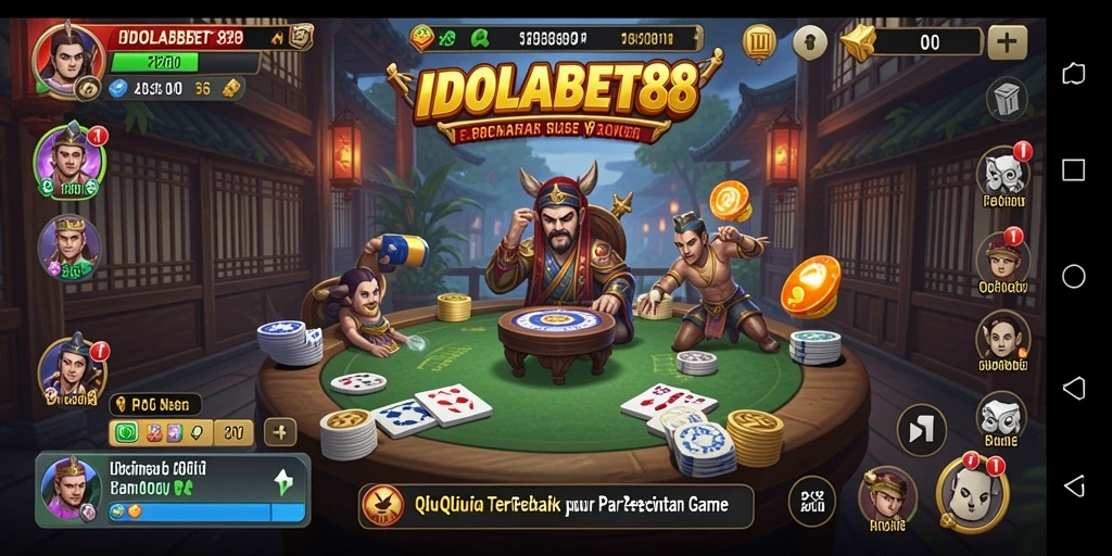 Screenshot permainan QiuQiu IDOLABET88 menunjukkan aksi mendebarkan di meja permainan.