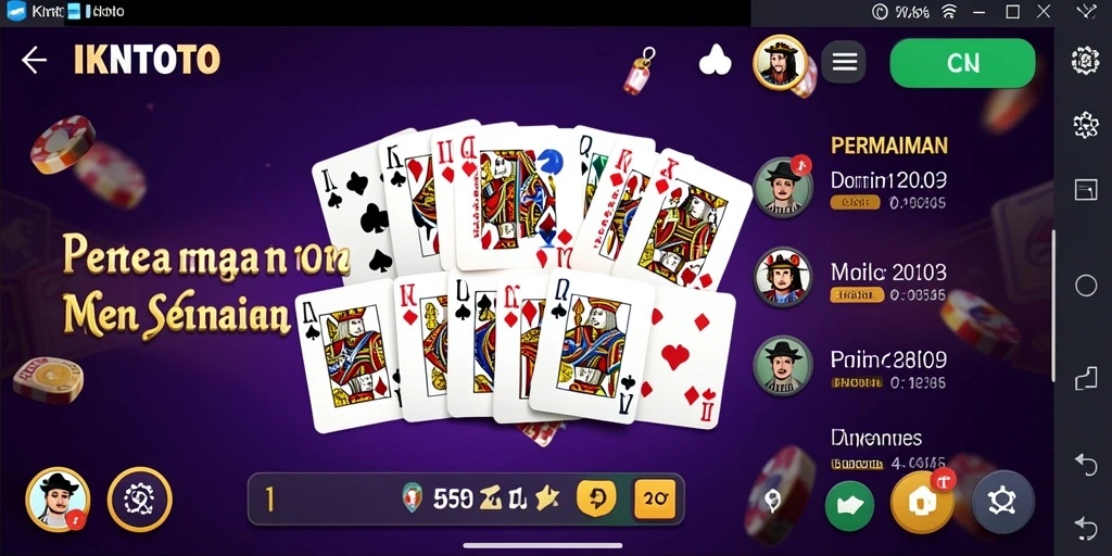 Tampilan layar permainan Domino di IKNTOTO yang menarik.