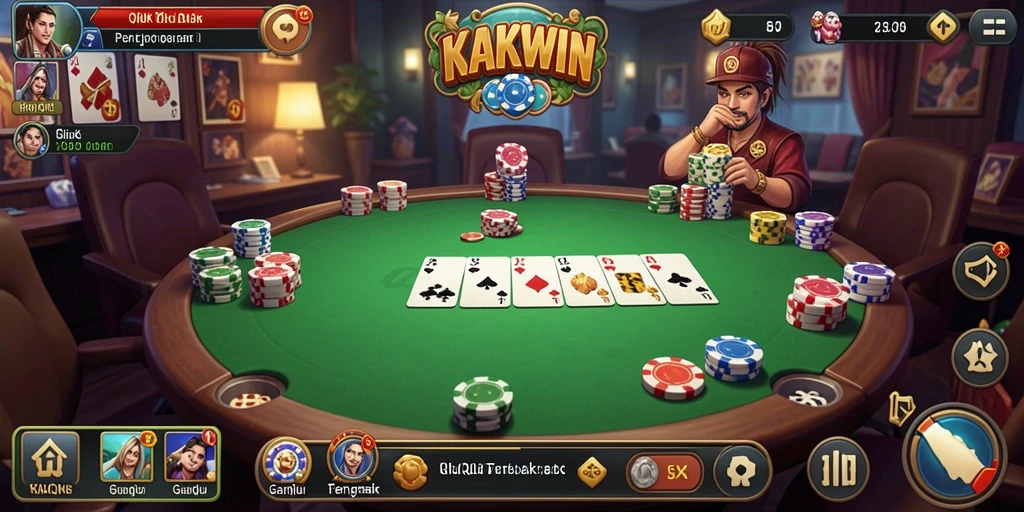 Gameplay seru dan kompetitif KAKWIN dalam permainan QiuQiu.