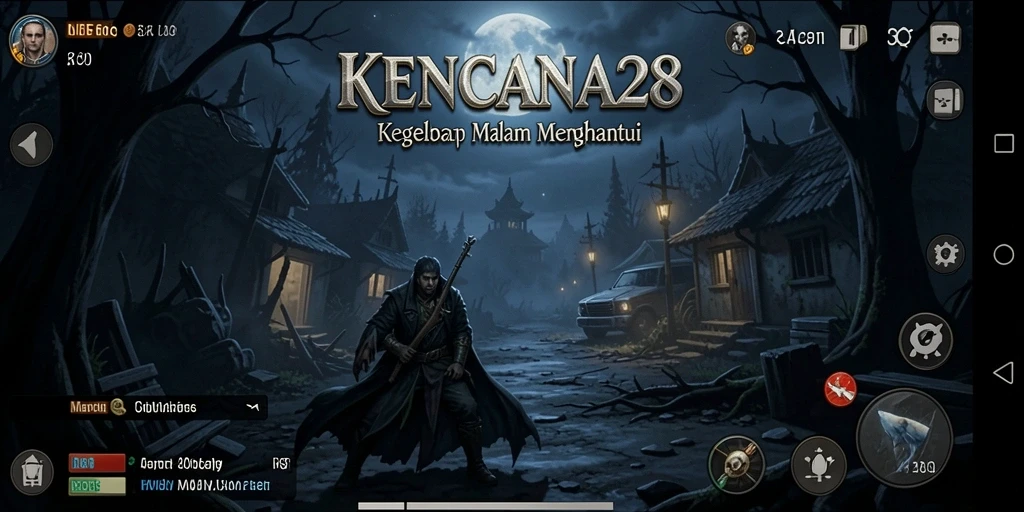 Tampilan gameplay KENCANA28 yang menyeramkan dan menegangkan.
