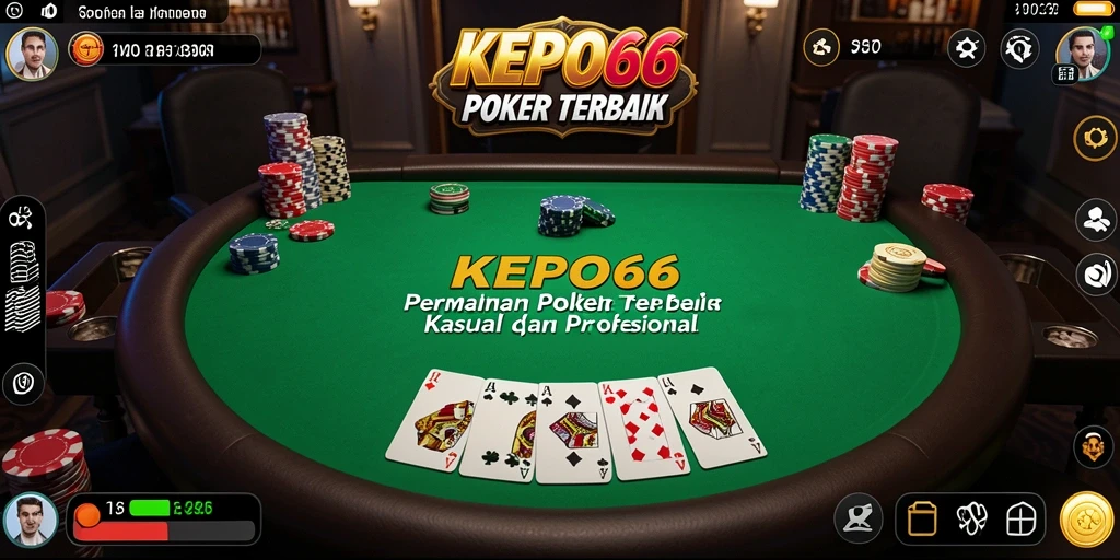 Tampilan gameplay Poker yang seru di KEPO66 dengan pemain aktif.