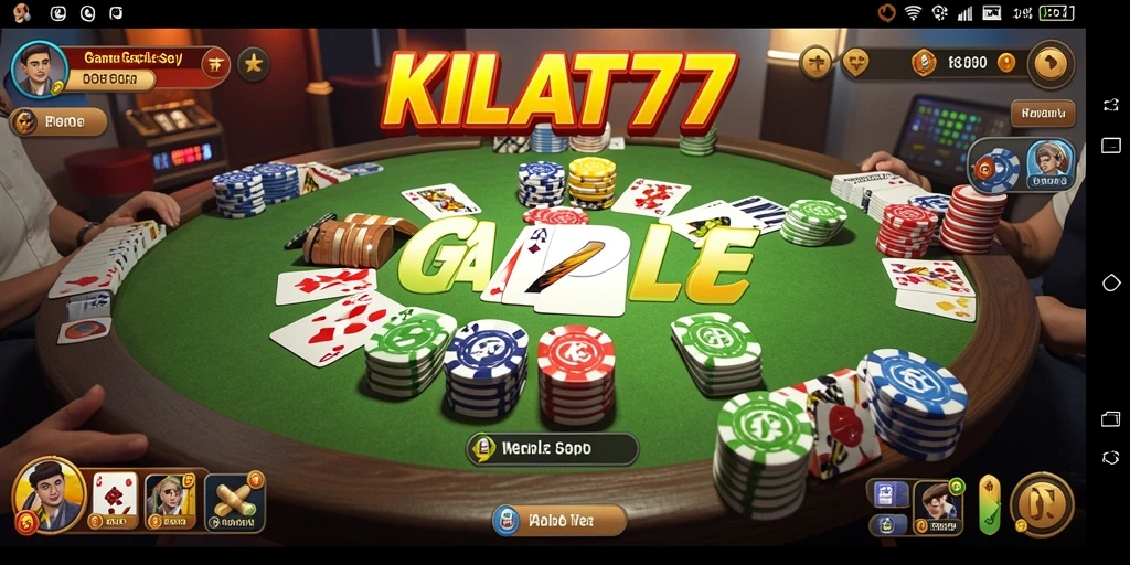 Tampilan gameplay KILAT77 yang seru di tengah permainan Gaple.