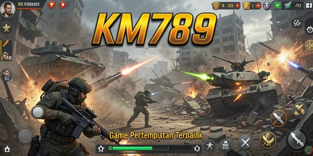 Tampilan gameplay seru KM789 dengan pertempuran strategi yang mendebarkan.