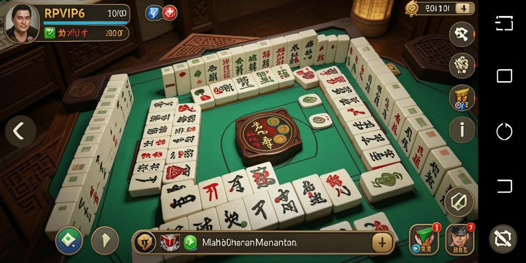 Gameplay menarik dari RPVIP6 dengan ubin Mahjong.