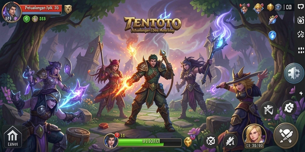 Screenshot gameplay TENTOTO menampilkan aksi petualangan yang mendebarkan.