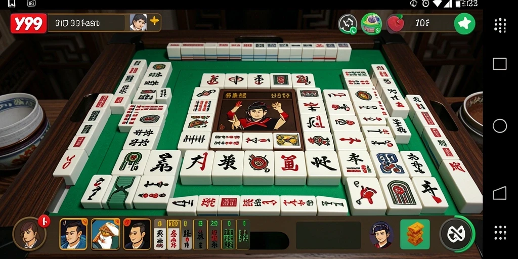 Gameplay seru Mahjong dalam Y89 dengan grafis menarik.